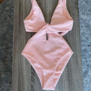 Light pink one piece swimsuit
